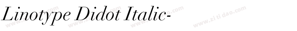 Linotype Didot Italic字体转换